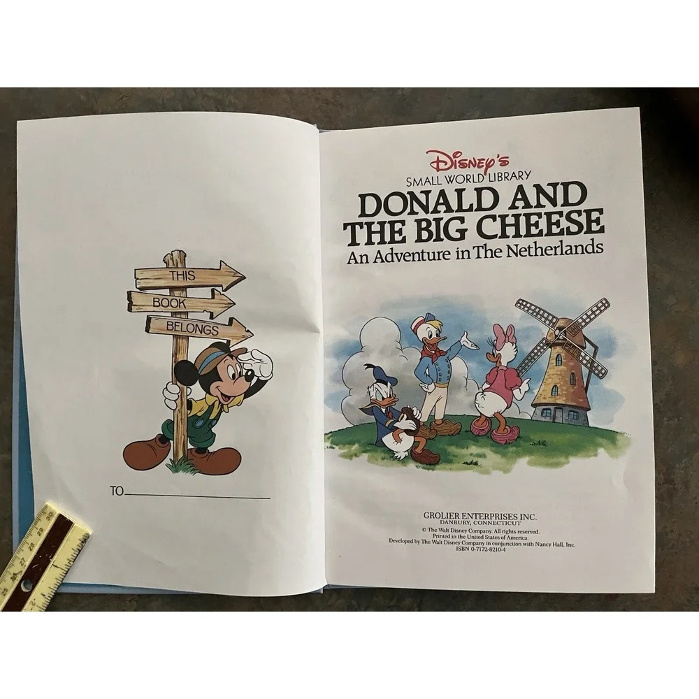 Vtg Disney's‎ Donald & the Big Cheese: An Adventure in the Netherlands Hardcover